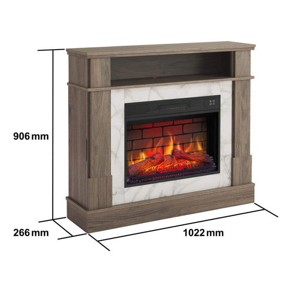 For Living schouwombouw – grijs eikenlook (alleen frame)