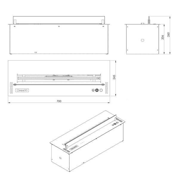 Afstandsbediende BEV Burner 700