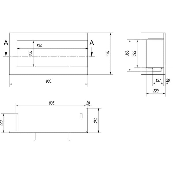 Hoekhaard 90 cm - Rechts