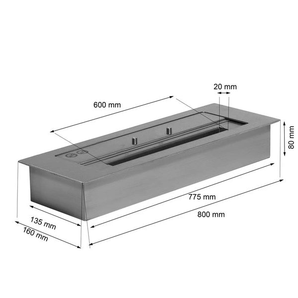 Superieure brander voor buiten - 4 liter - 80 cm