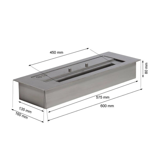 Brûleur Bioéthanol Superior 3,5 Litres 60 cm