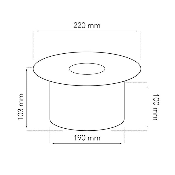 Ronde 2,5 liter brander - Ø: 19 cm
