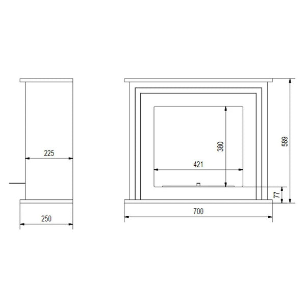 Crawley traditionele bio-ethanol haard