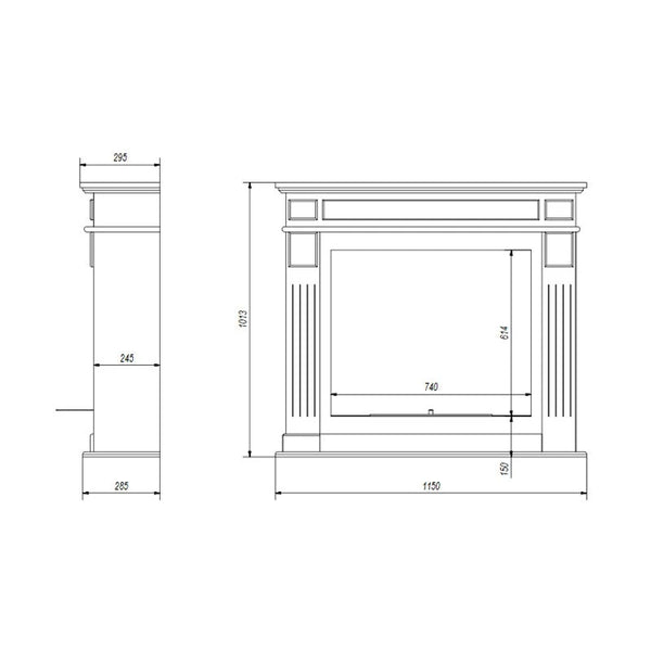 Crosby traditionele bio-ethanol haard