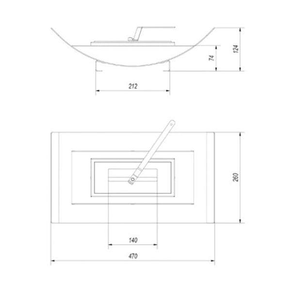 Arc Mini - Gebogen bio-ethanol tafelhaard