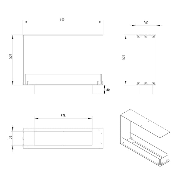 Foco Room Divider 800 Smal