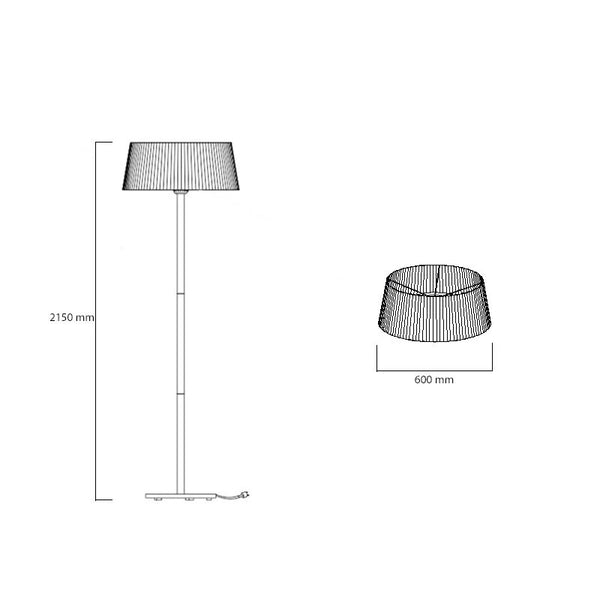 Chauffe-terrasse Noir à Poser 900-1200-2100 W, Ø60 cm