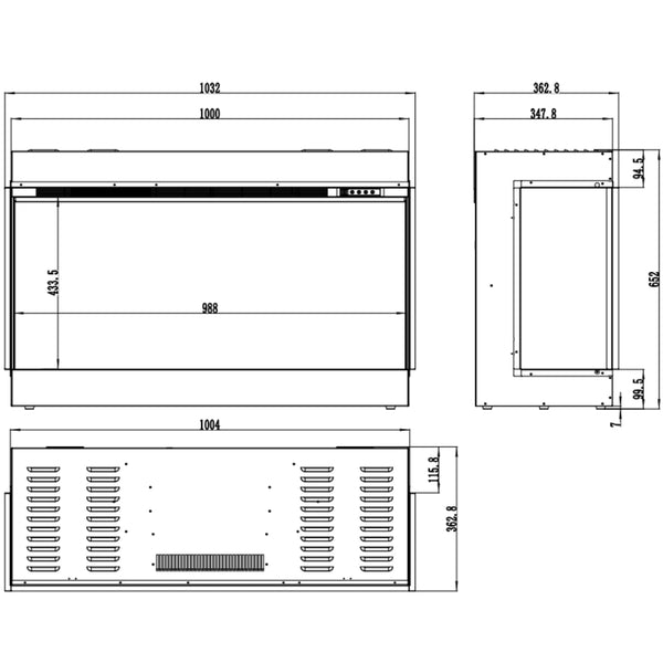 Aflamo Superb 3D 103,2 cm elektrische haard