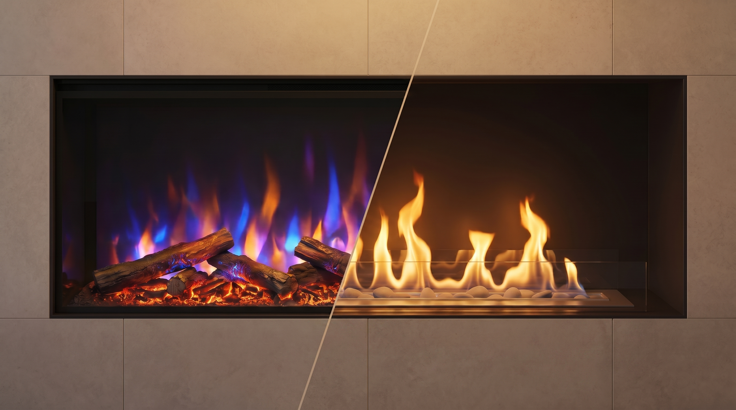 Bioethanol fire or electric fire?
