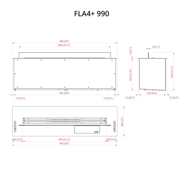 FLA4+ 990 - Automatische bio-ethanolbrander