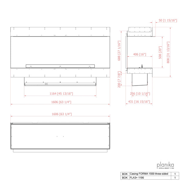 Forma 1500  3-zijdig