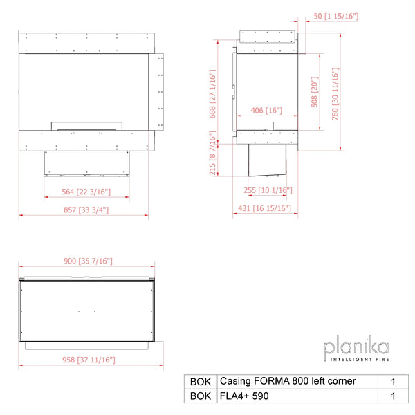 Planika Forma 800 - linkshoekig