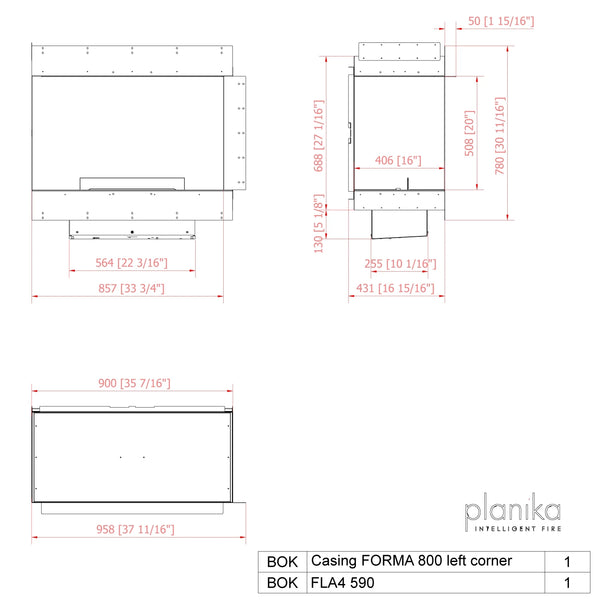 Planika Forma 800 - linkshoekig