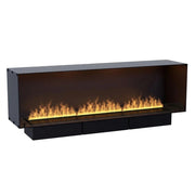 Foco Myst One 1800 water vapour fireplace in black with realistic water vapour flames