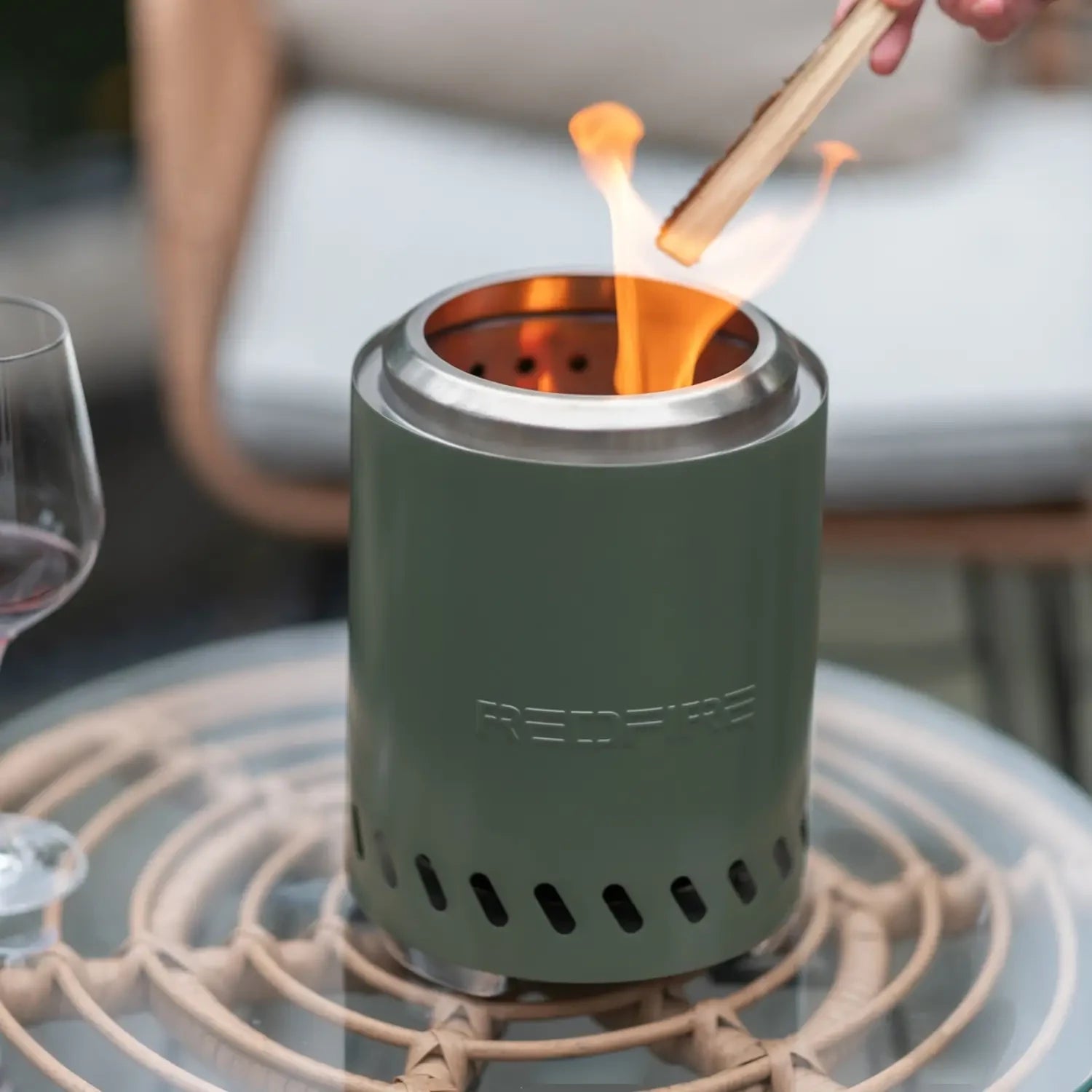 Brasero Volcano de table – medium vert olive