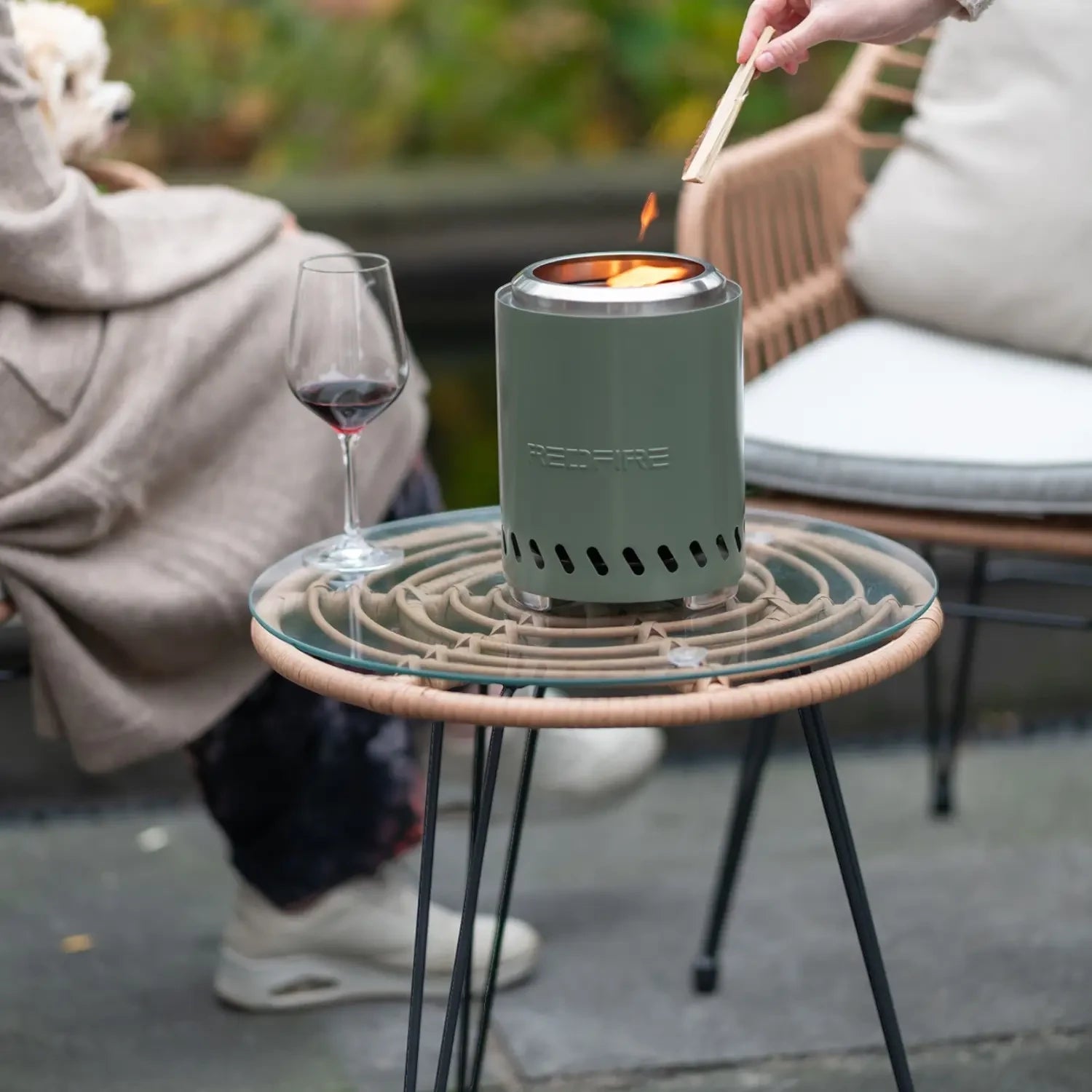 Brasero Volcano de table – medium vert olive