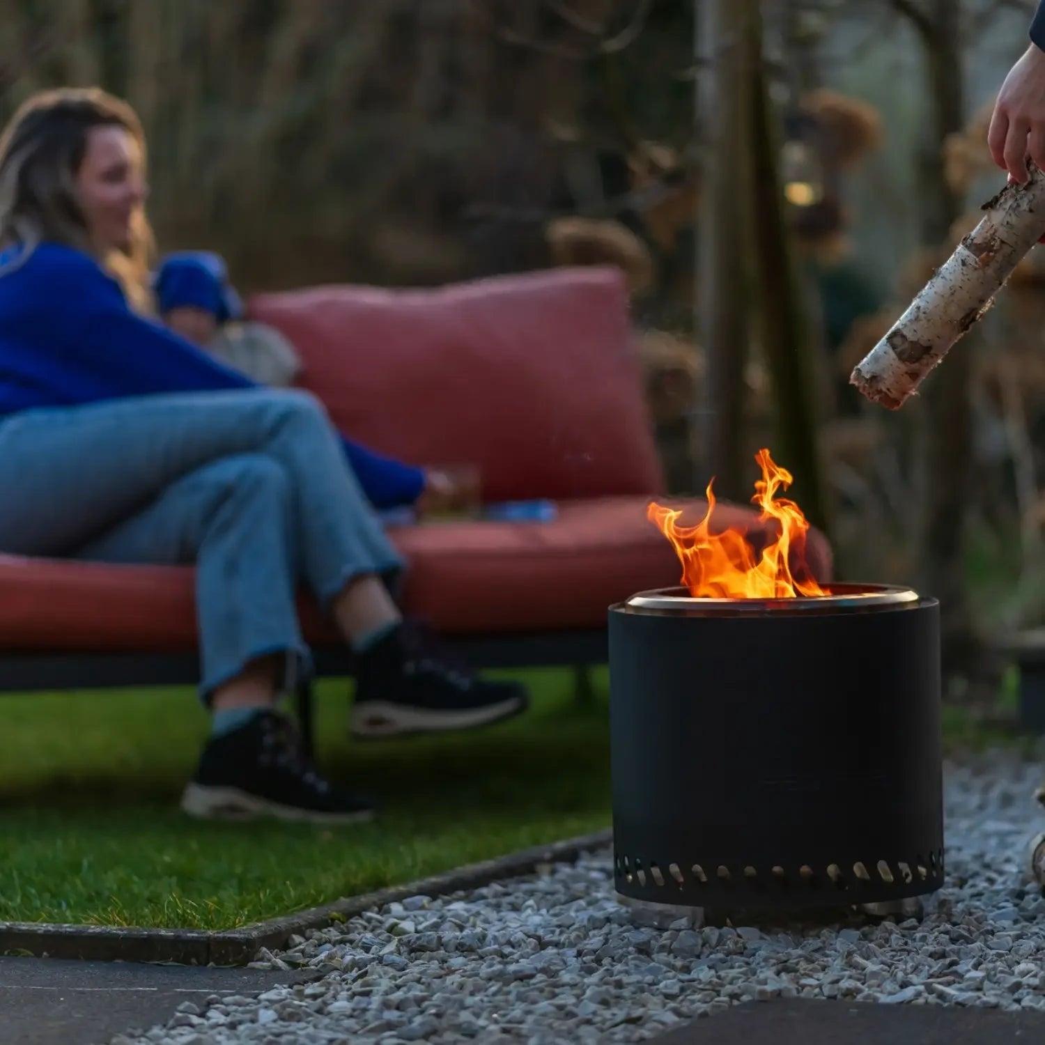 Brasero Volcano Large – acier inoxydable noir