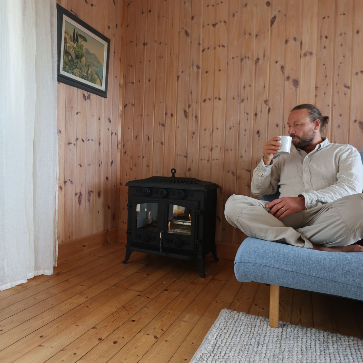 Spitsbergen - Vrijstaande gietijzeren bio-ethanol kacheltje