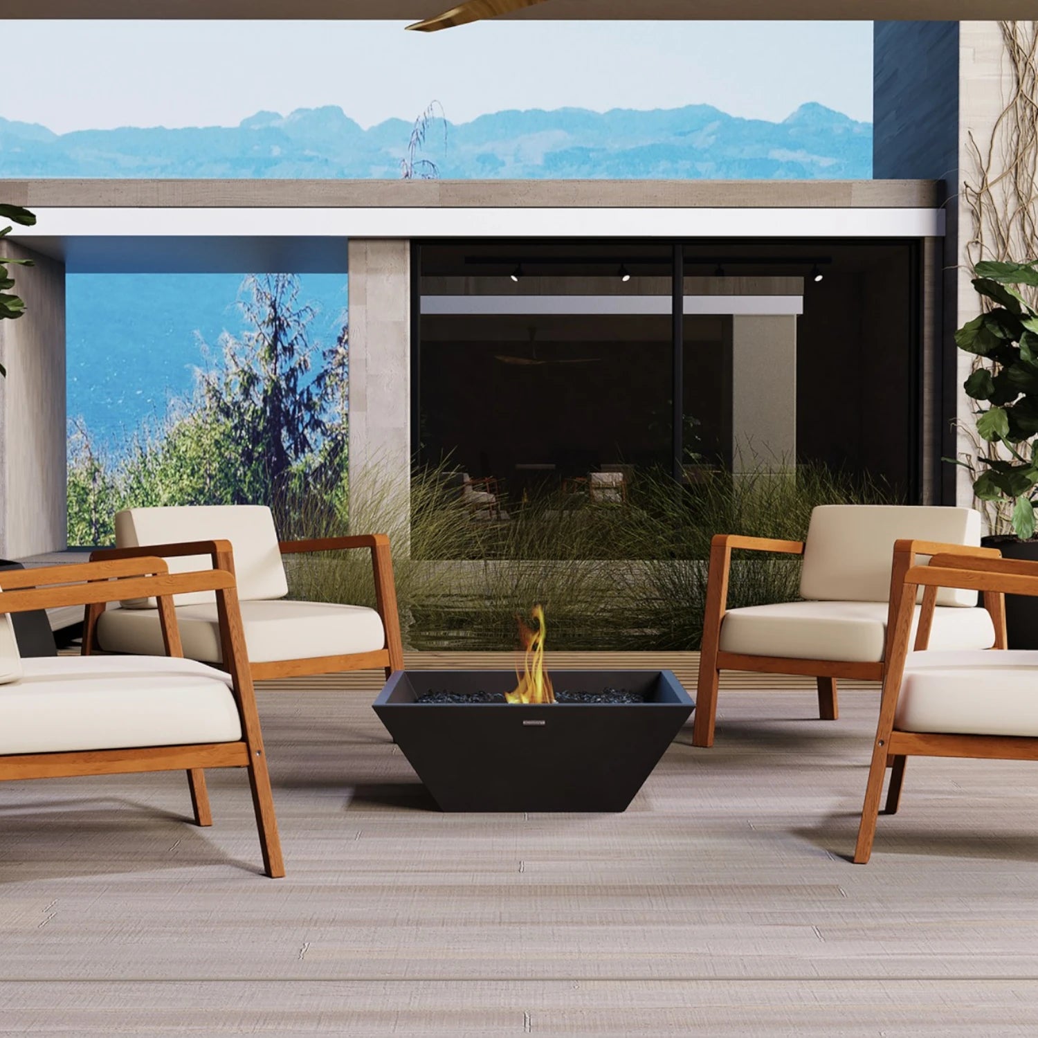 Nova 600 - Graphite Outdoor Bioethanol Fireplace