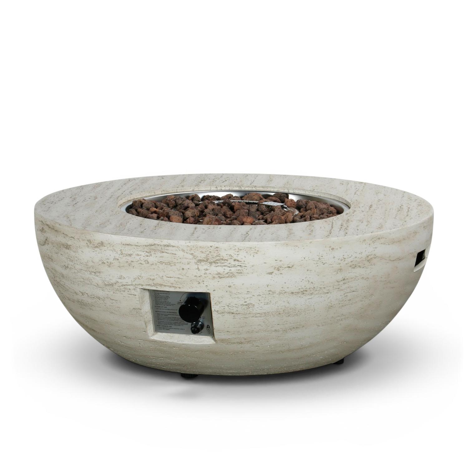 Estate Bowl 92 Travertine – Ronde Gashaardtafel