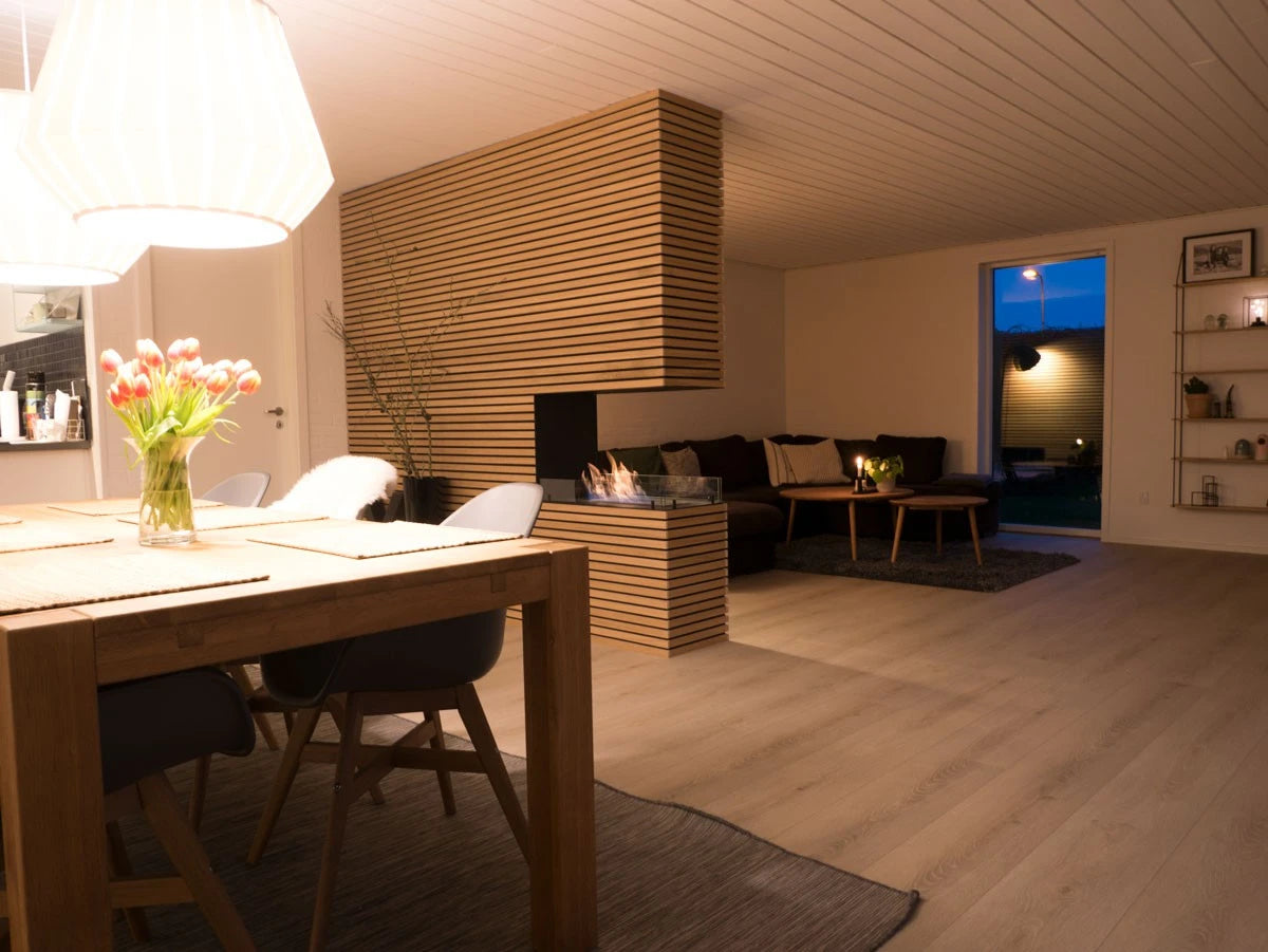 Bio-ethanol haard als roomdivider