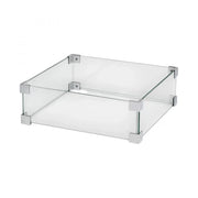 Square safety glass for gas burner