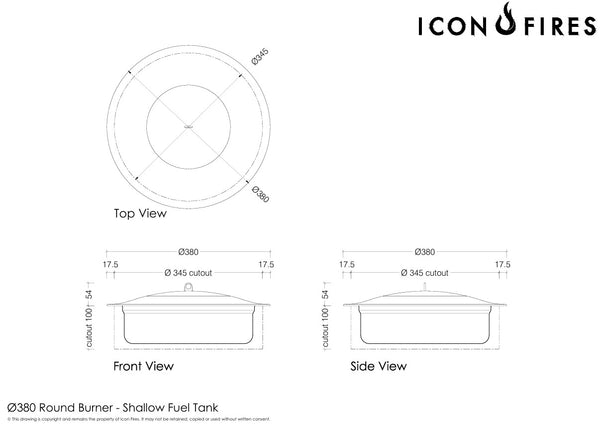 Icon Fires brûleur rond