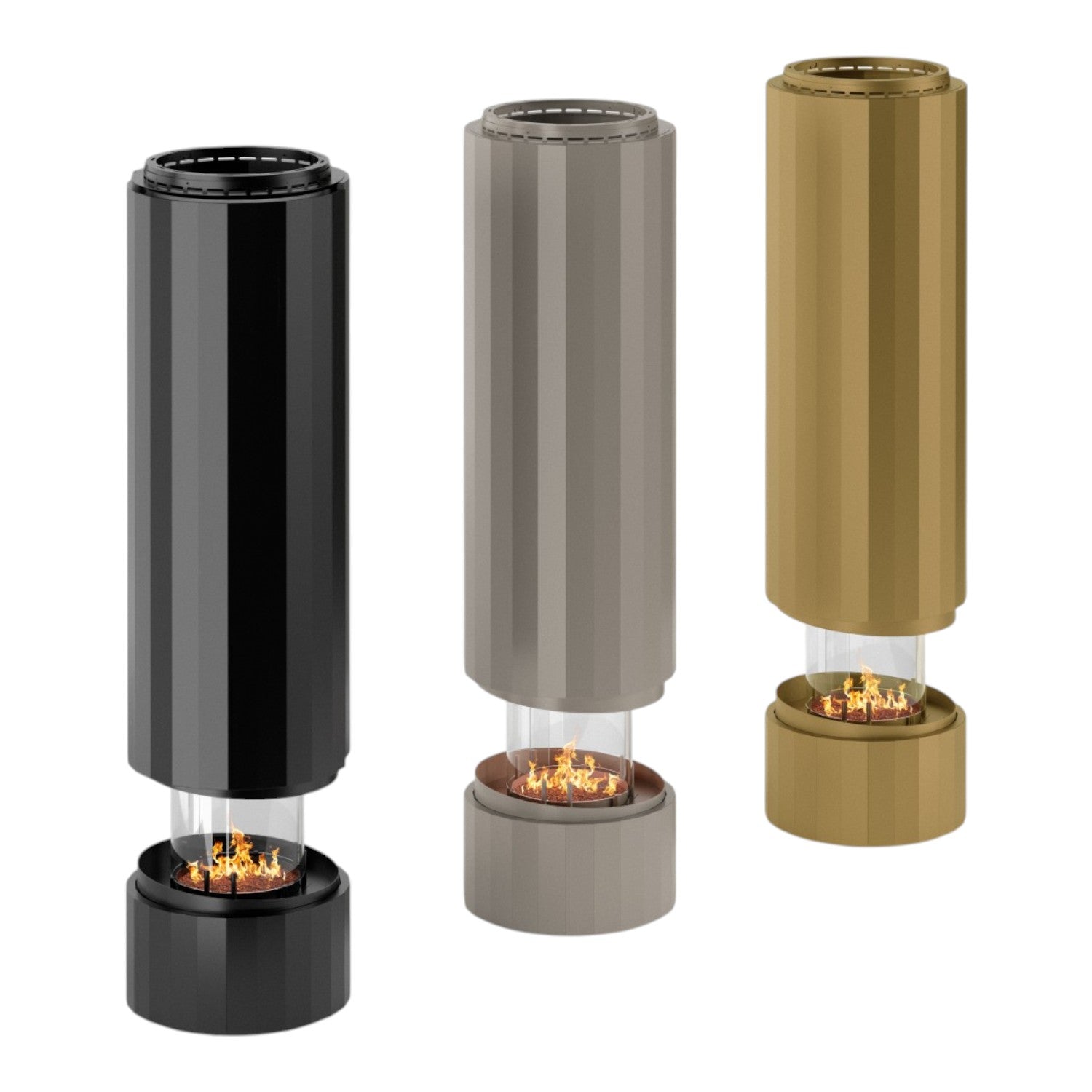 Pillar - Hangende bio-ethanolhaard - Metallic Goud