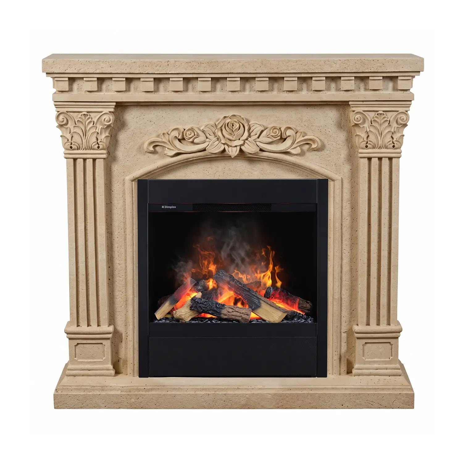 Freyr - Water Vapour Fireplace in Polystone - White