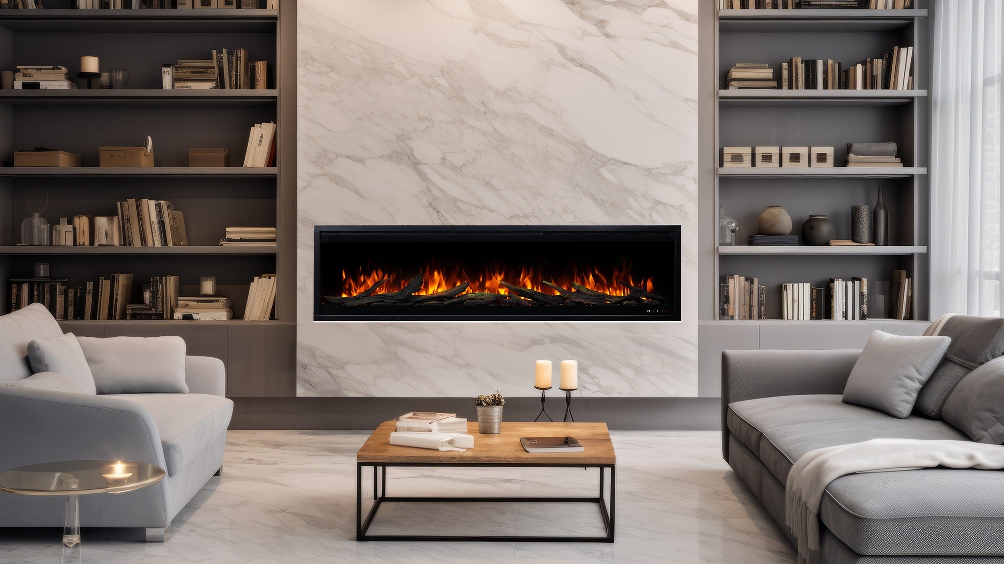 Cheminée électrique 3D 120 cm Aflamo Royal