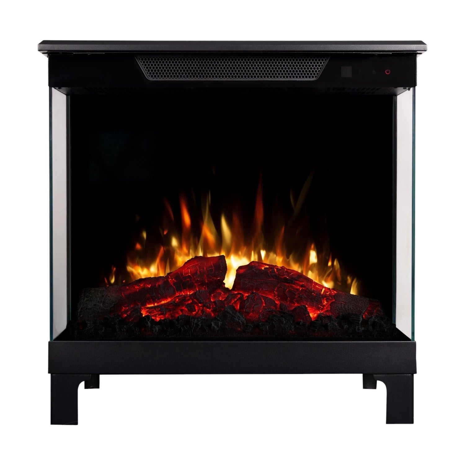 Tower 61 – Freestanding Electric Fireplace with 3-Sided Flame View
