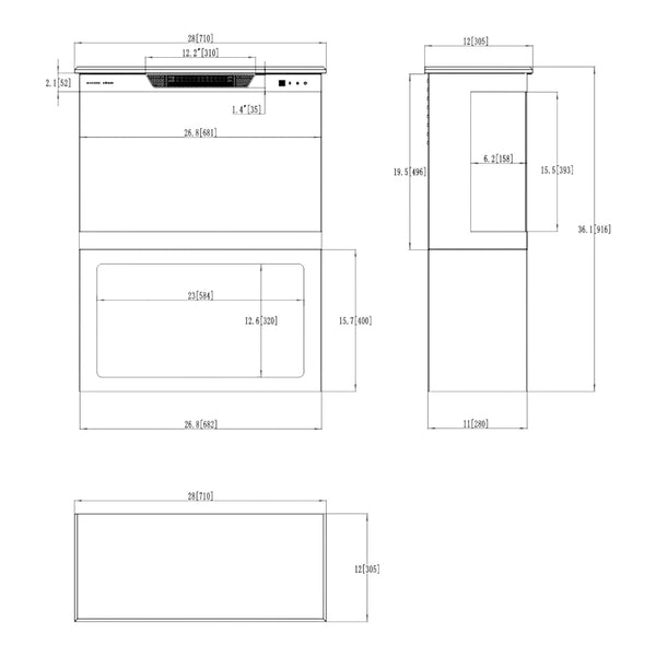 Aflamo Tower + Stand 71 cm Elektrische Haard