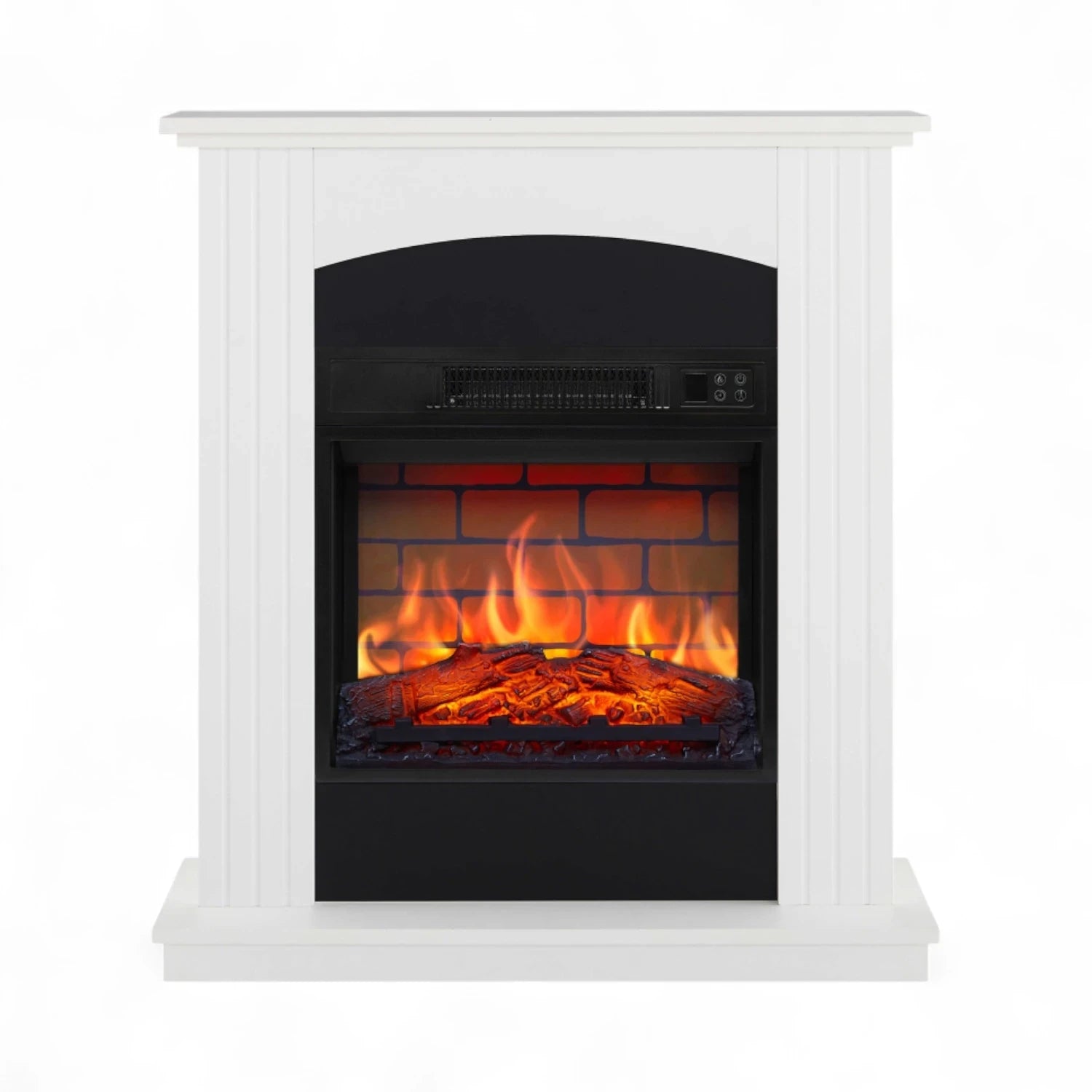 Collins AF18B Electric Fireplace – White Mantel with 18" Insert