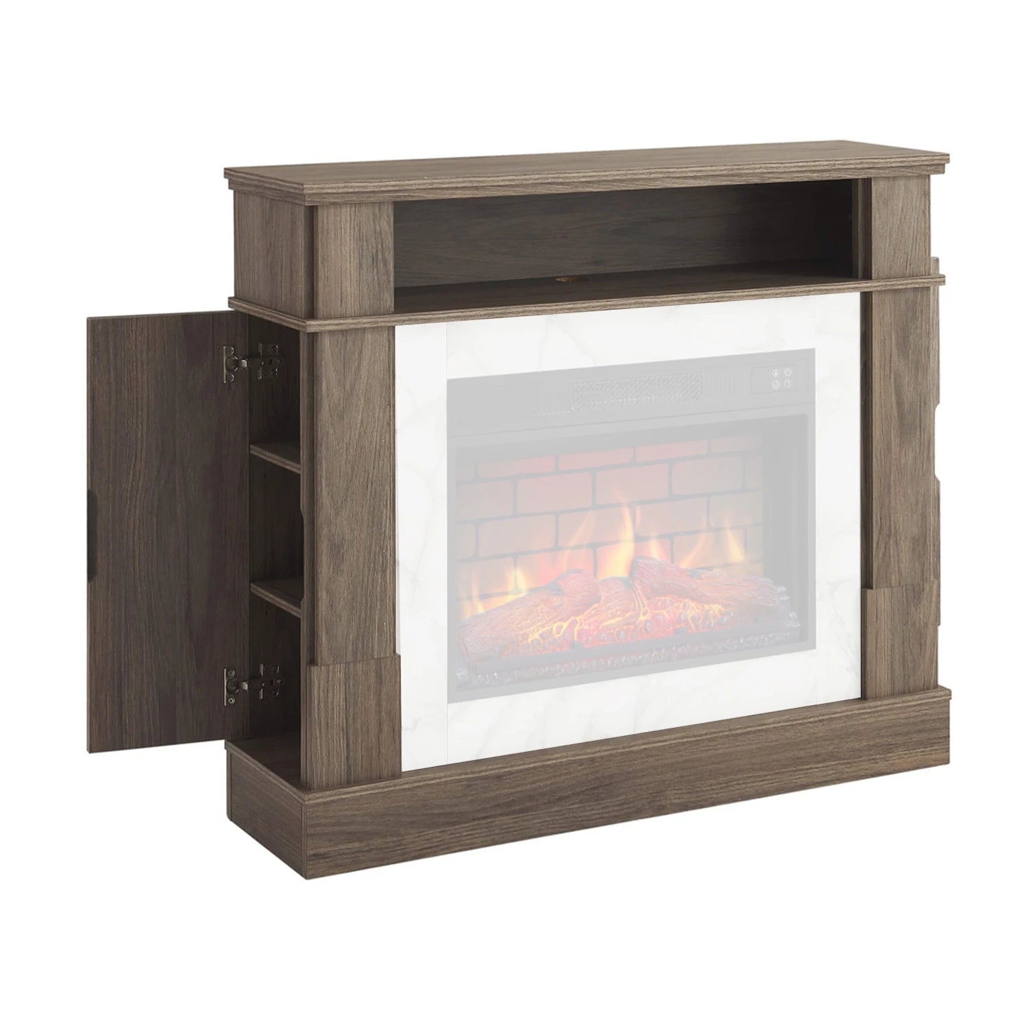 For Living schouwombouw – grijs eikenlook (alleen frame)