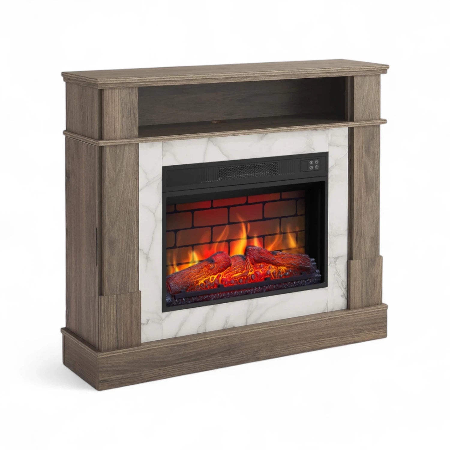 For Living Electric Fireplace – Grey Oak