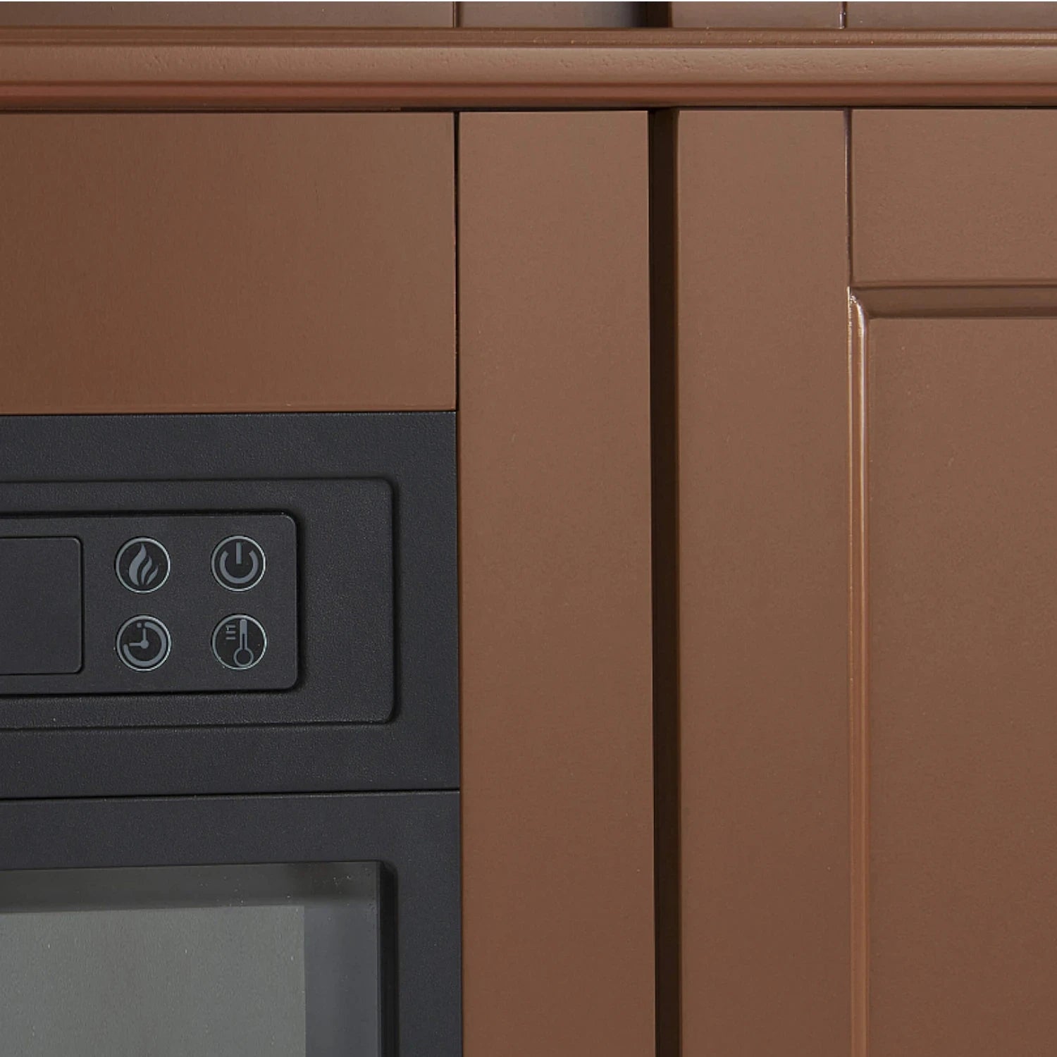 Linz 2-in-1 Electric Fireplace – Brown