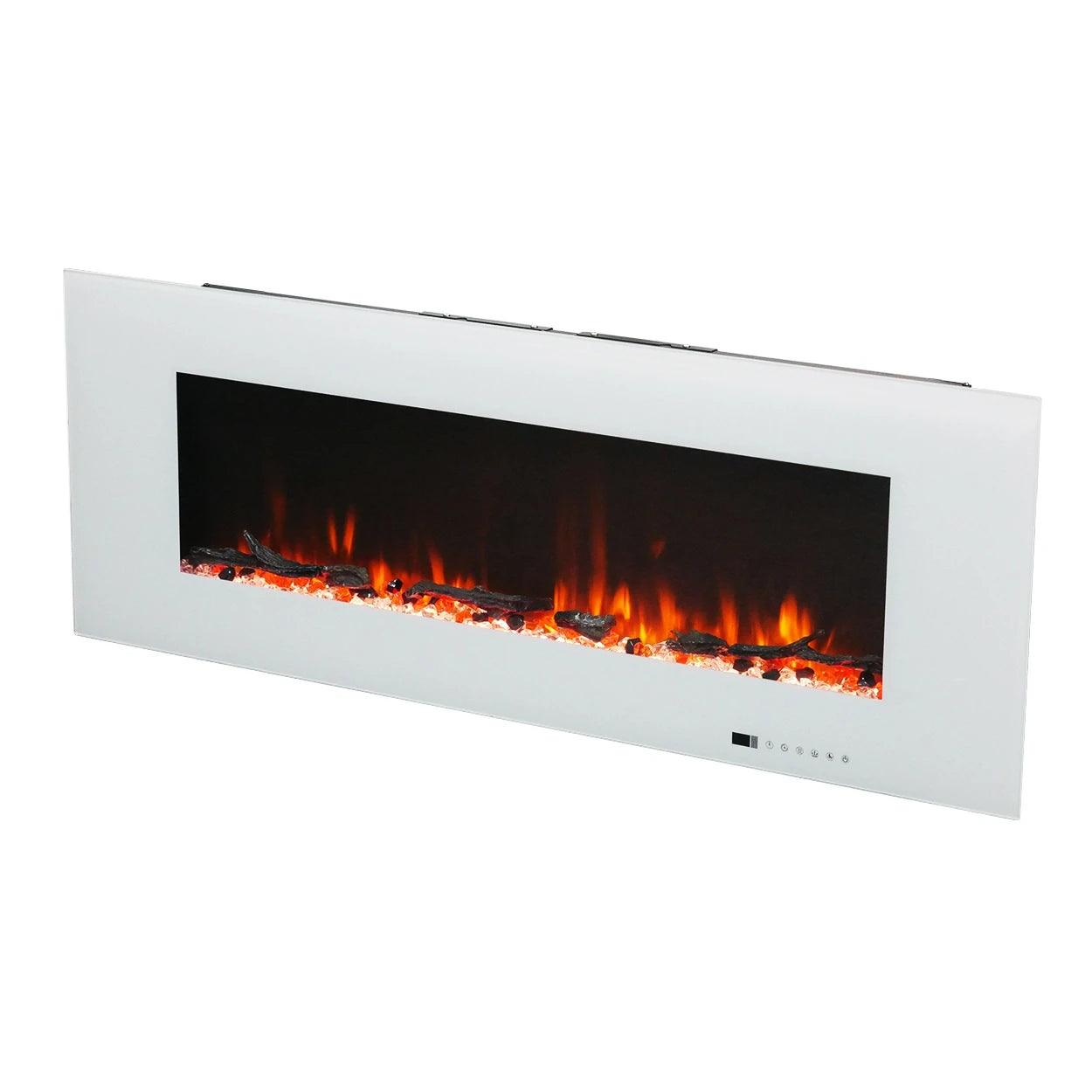 Azurite 127 cm - Witte Elektrische Wandhaard