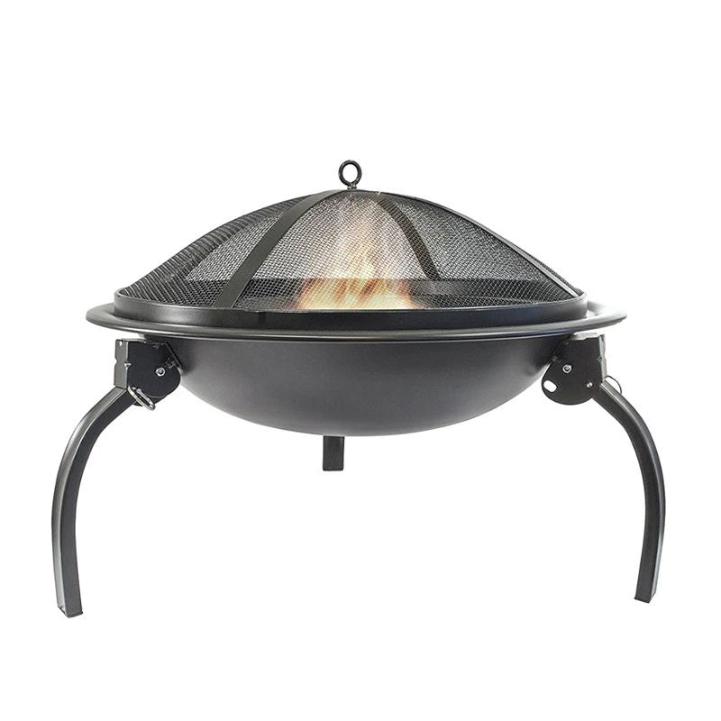 Tulum Brasero avec Grille et Couvercle en Maille - Bonfire