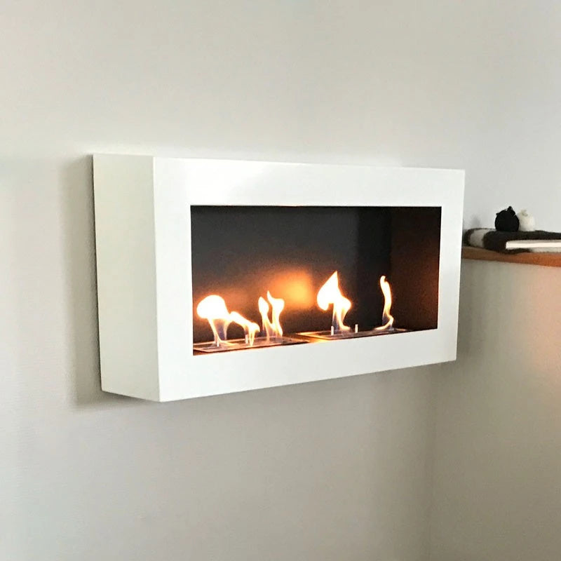 Grote bio-ethanol wandhaard - Wit