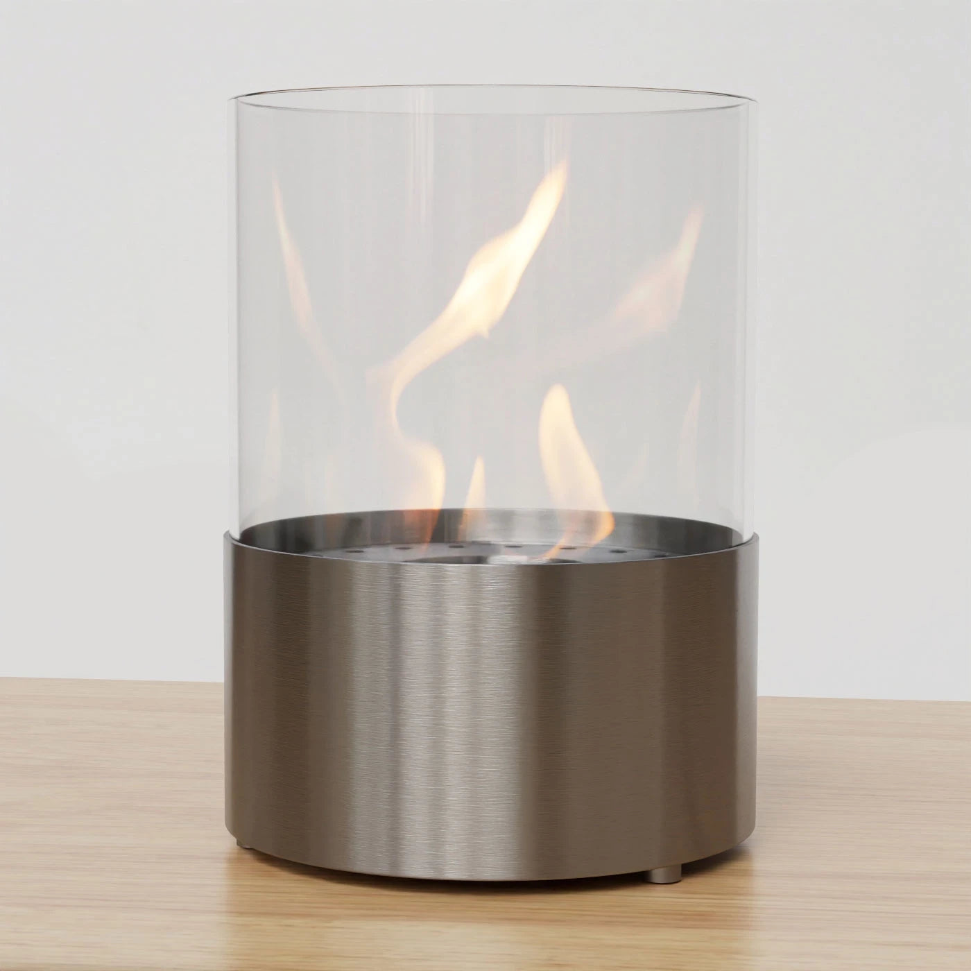 Cheminée de table ronde Kennington à bioéthanol - Acier