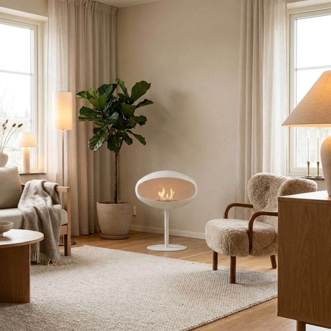 Cocoon Pedestal - Wit