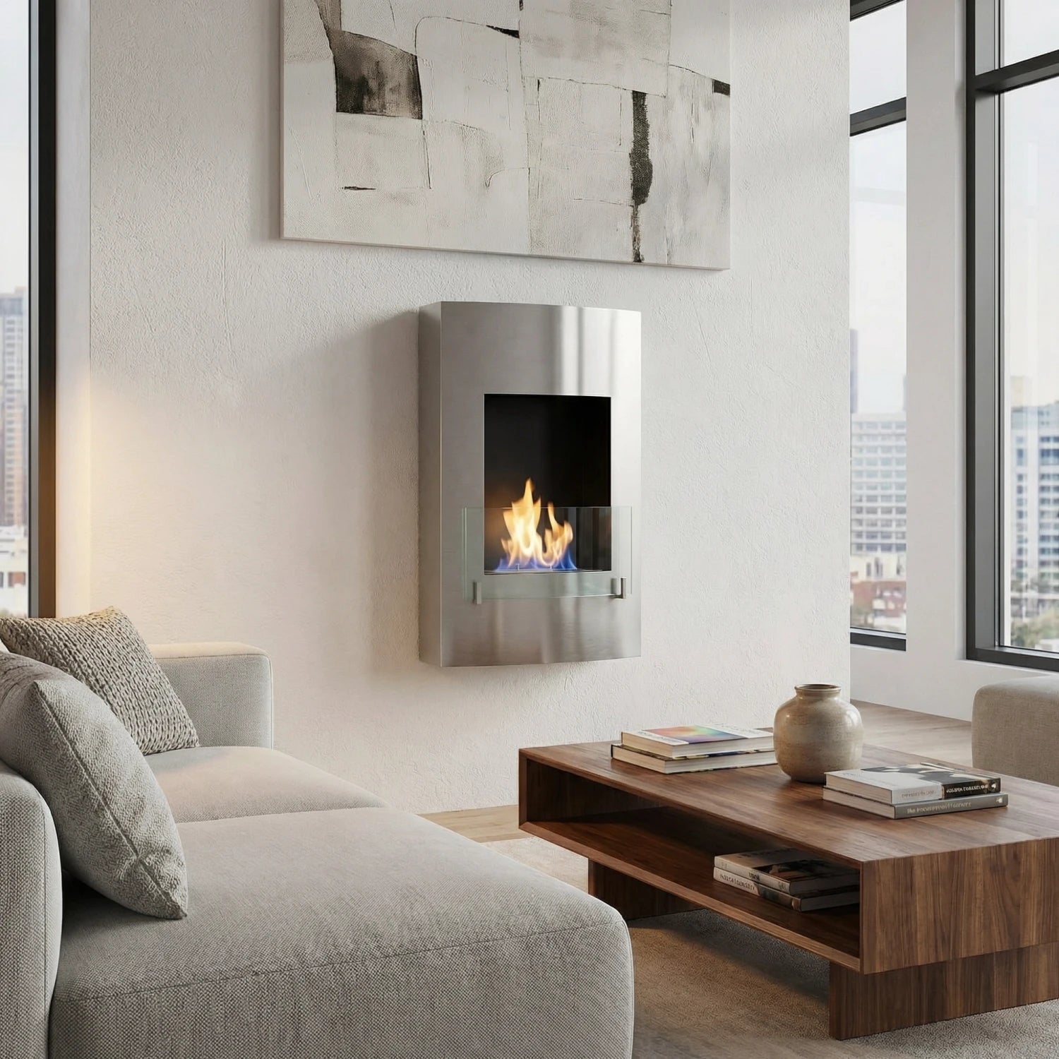 Hoge biohaard voor wandmontage - Staal