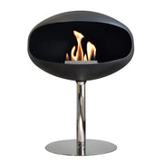 Cocoon Pedestal - Mat zwart met stalen voetstuk