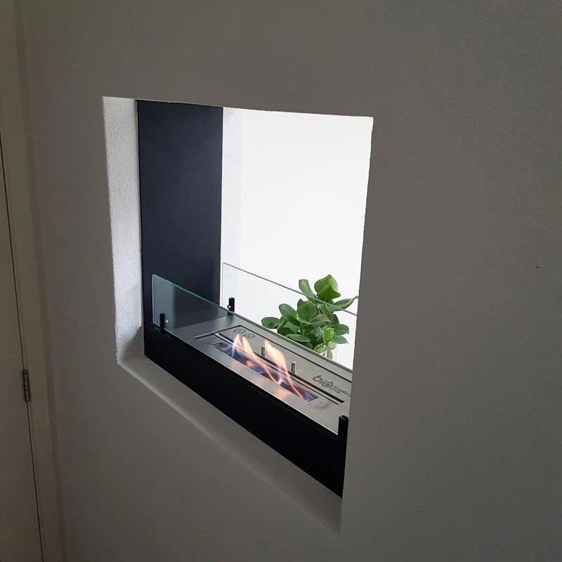 60 cm inbouw bio-ethanol haard - Zwart