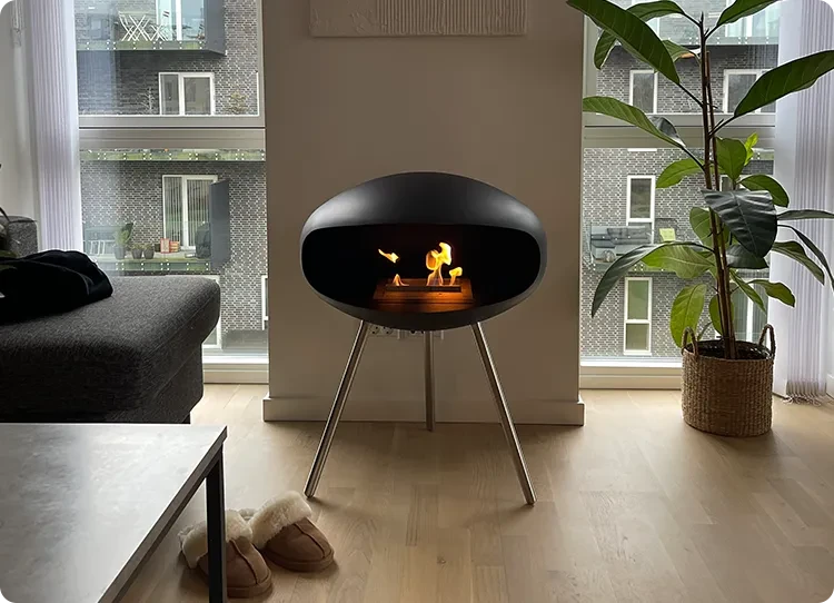 Ovale Cocoon bio-ethanol haard