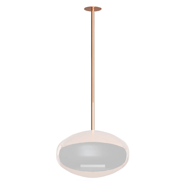 Support plafond et tige en cuivre poli - Cocoon Fires