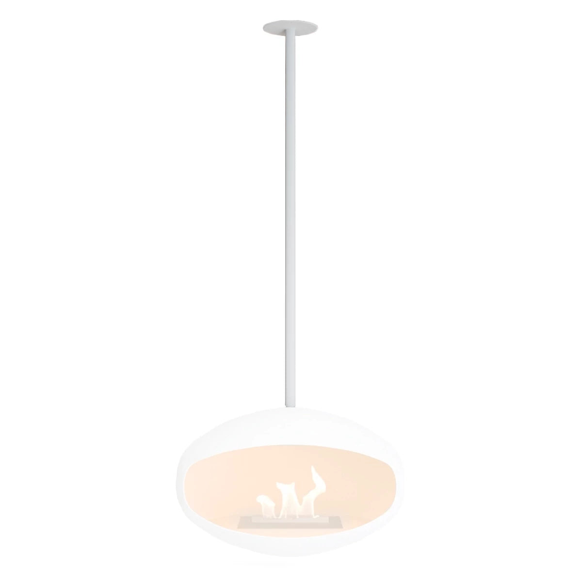 Support plafond blanc et tige - Cocoon Fires