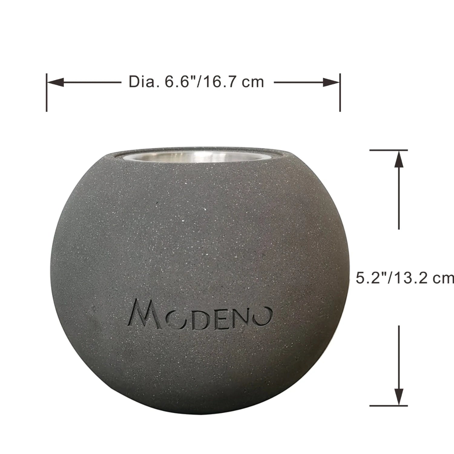 Paffu bio-ethanol tafelhaard – donkergrijs
