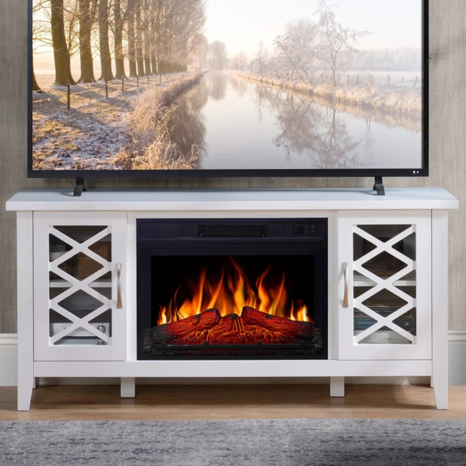 tv-meubel met elektrische haard
