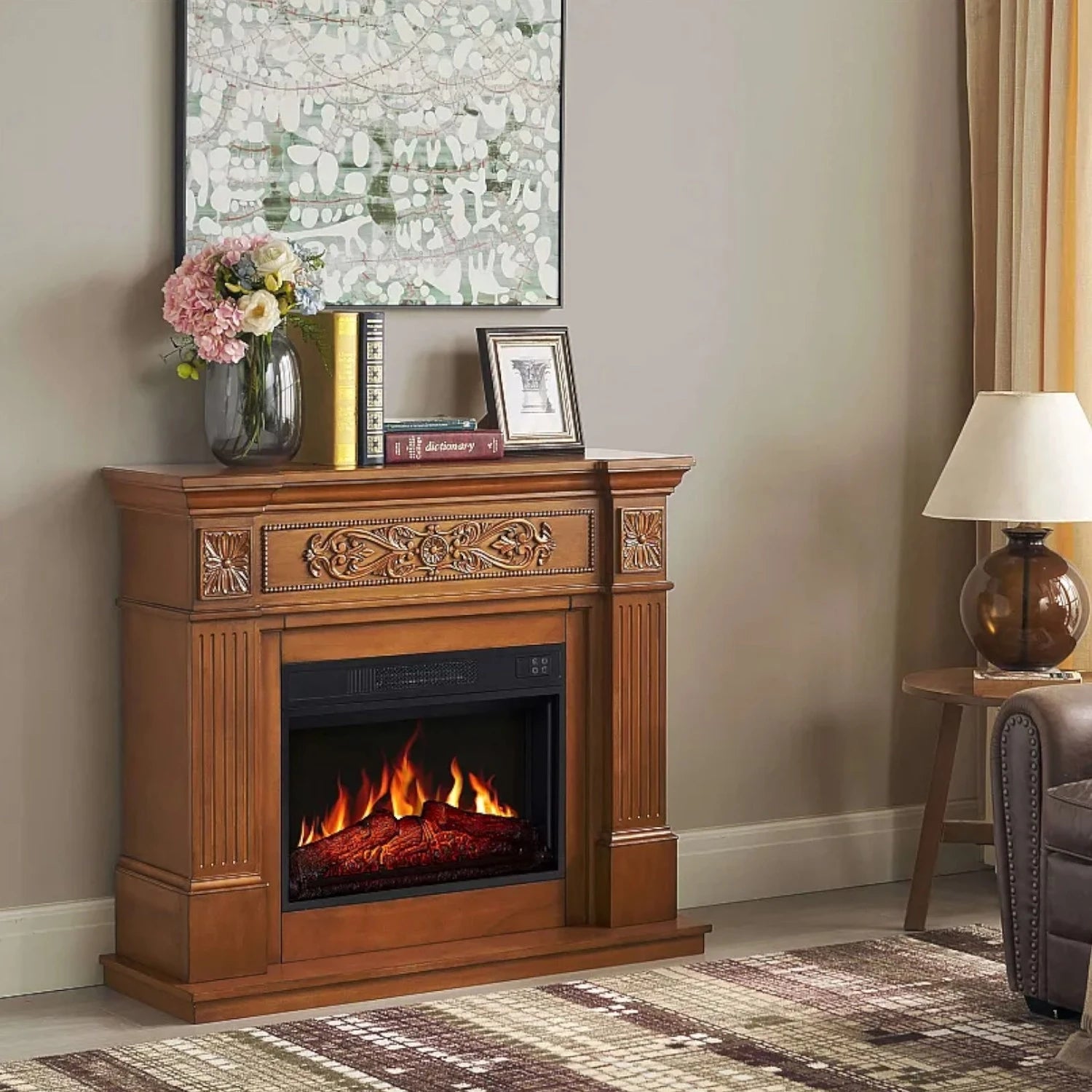 ArtiFlame Toscana elektrische haard met schouw – eikenlook